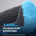 Microfibra de doble capa 1400 GSM: rizo trenzado por una cara y afelpado por la otra